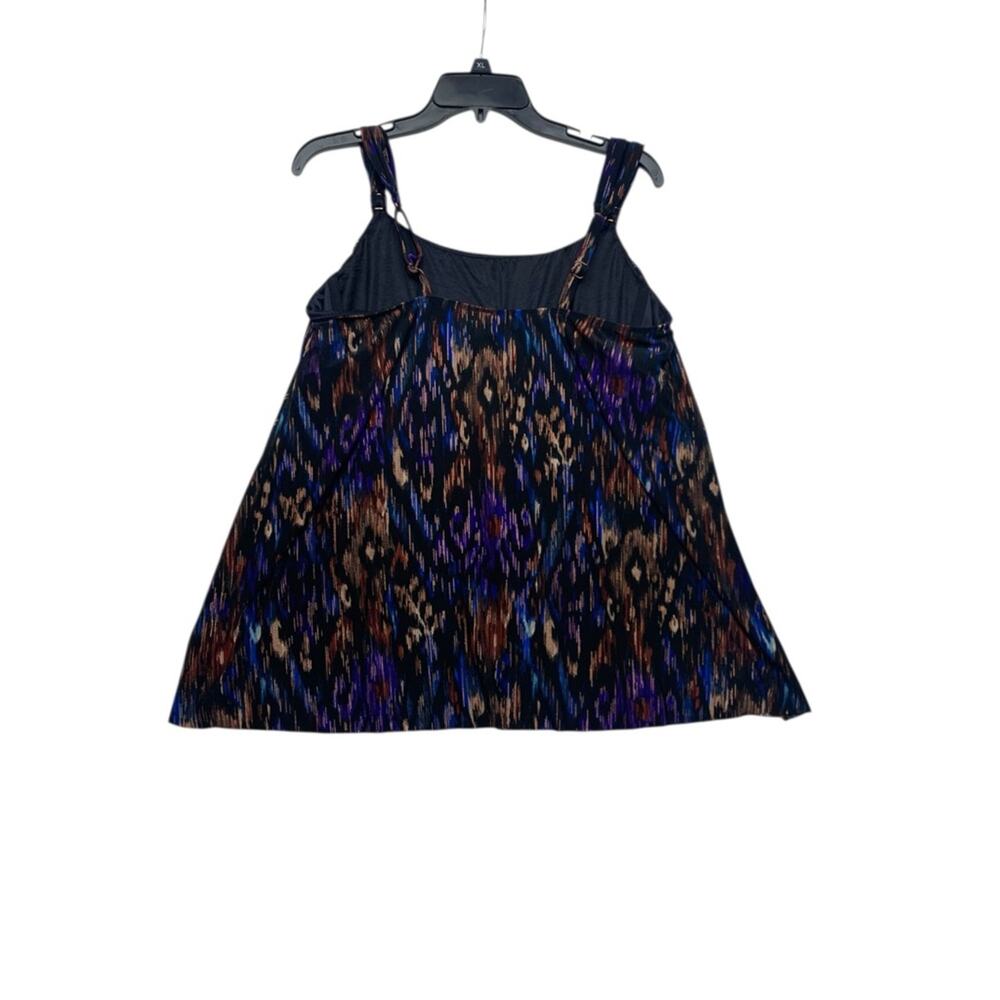 Miraclesuit size 16 xl swim suit bathing top black purple multi gold - Picture 10 of 10